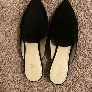 8.5 Cole Haan mule black suede like new